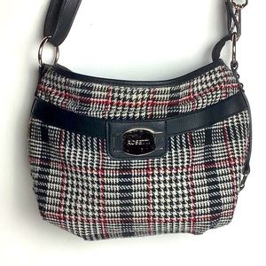 Rosetti Shoulder Bag Wool Tartan Plaid Nice Adjustable Strap & Hardware